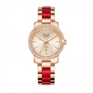 Alexandre Christie AC 2B23 Rosegold Red Acrylic LDBRGRGRE